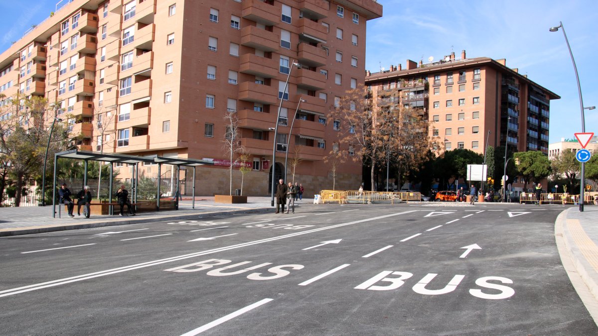 El nuevo intercambiador de Battestini el día de su inauguración.