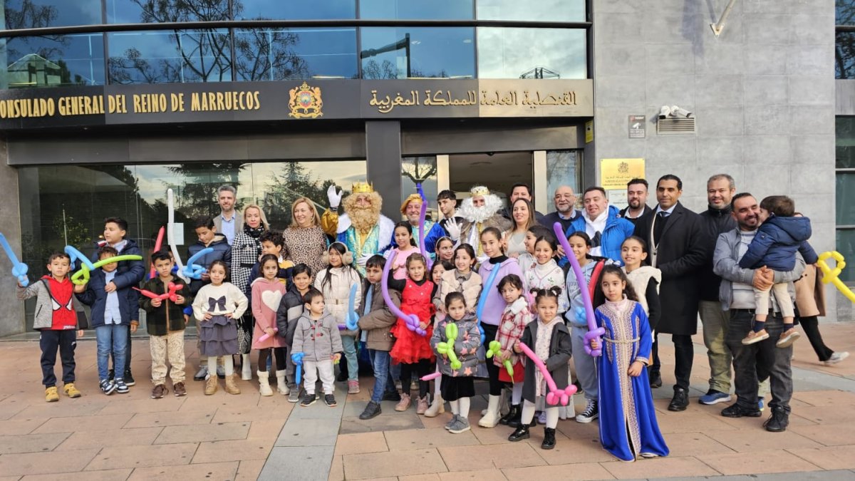 Imagen de la visita de los Reyes Magos