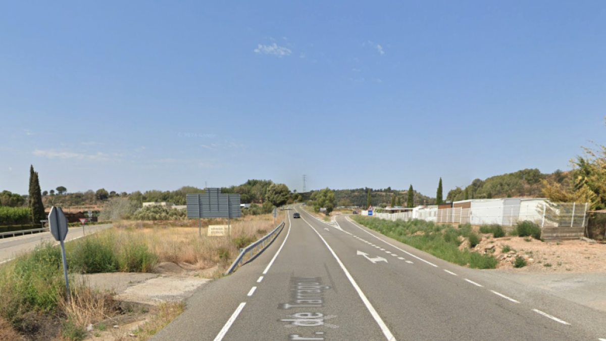 Imagen de la carretera N-240 en l'Espluga de Francolí.