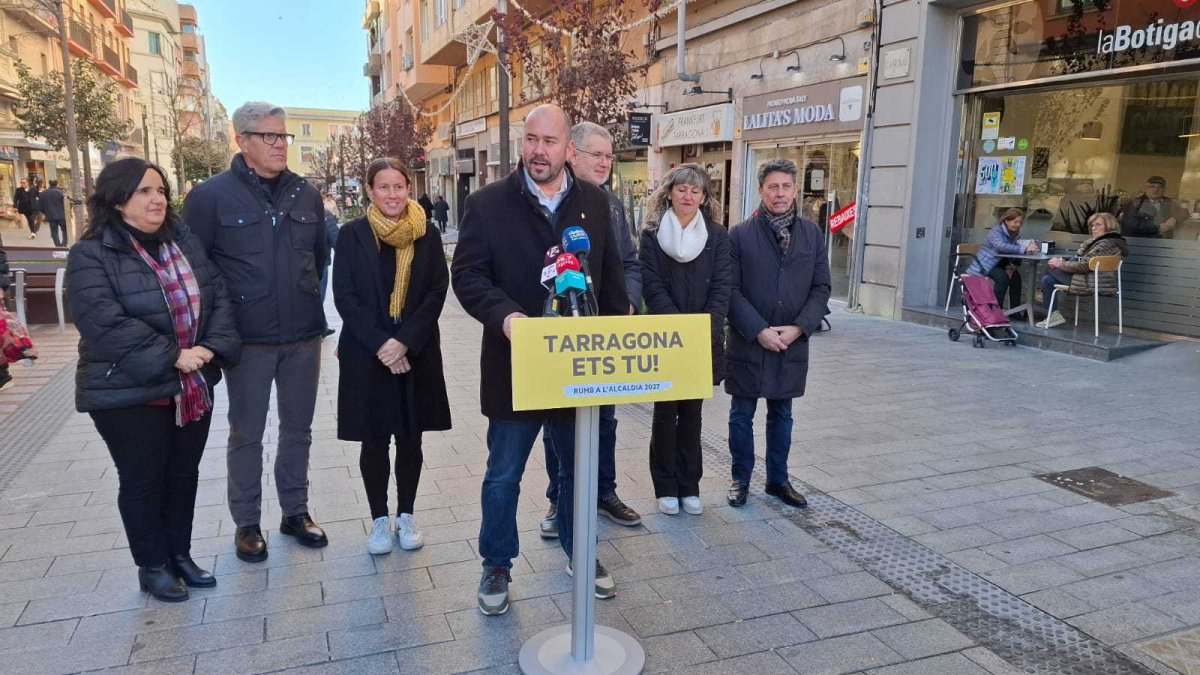 Xavi Puig durante su comparecencia donde se postula como alcaldable para las elecciones del 2027.