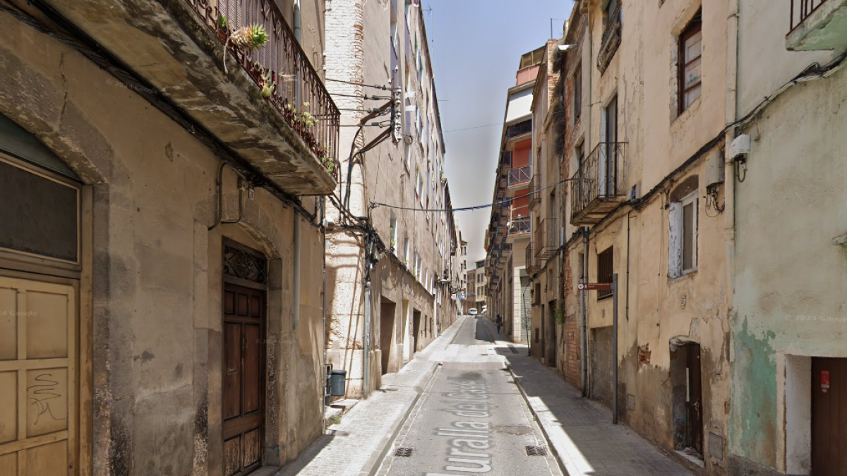 Imatge del carrer Muralla del Castell de Valls.