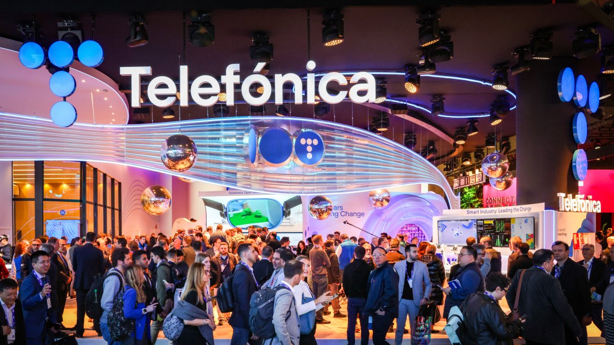 El estand de Telefónica en el MWC 2024
