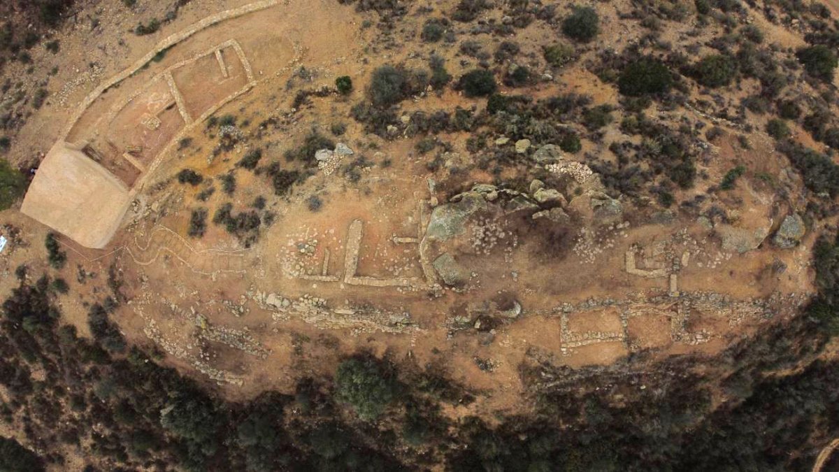 Imatge aèroa del jaciment de Sebes.