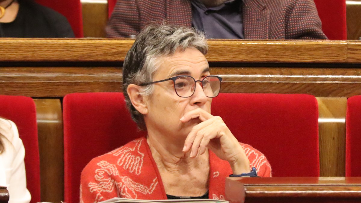La consellera Olga Pané en el Parlamento en una imagen de archivo