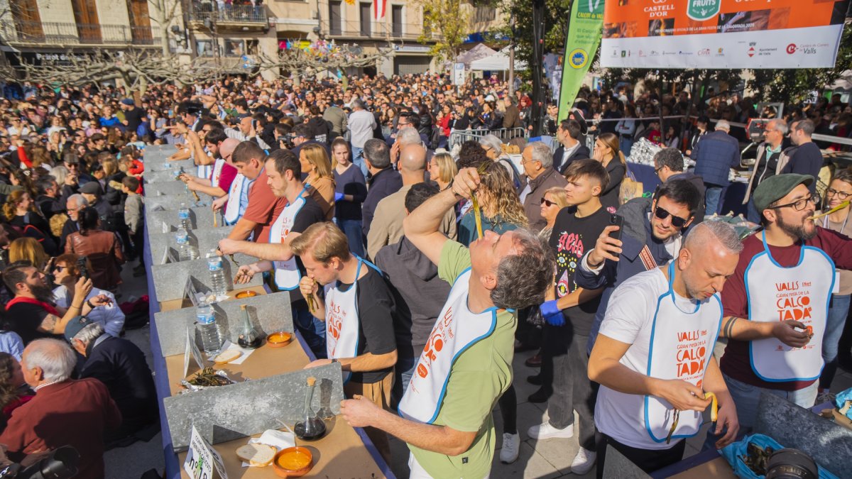 Durante toda la jornada, que reunió familias y grupos de amigos de todas las edades, se repartieron más de 3.600 degustaciones de lotes de calçotada, una cifra similar al año anterior.