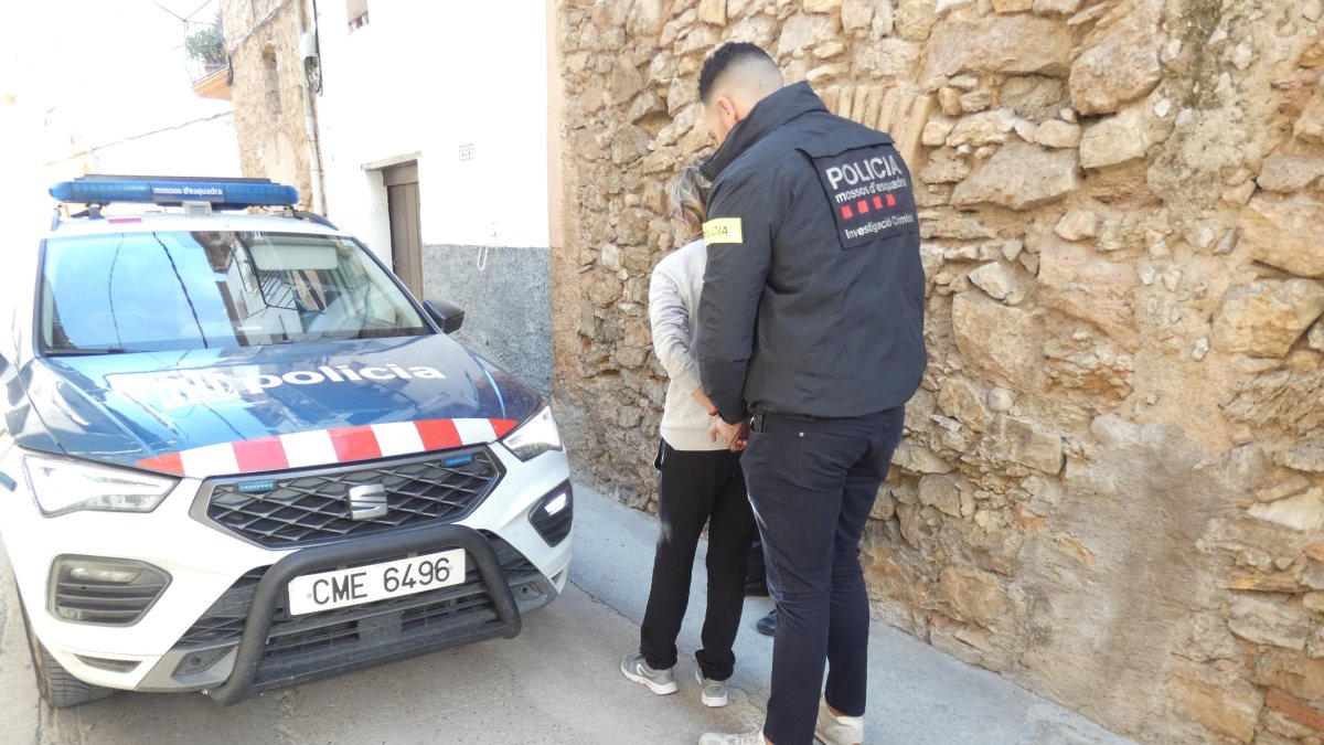 Moment de la detenció a Tivissa.