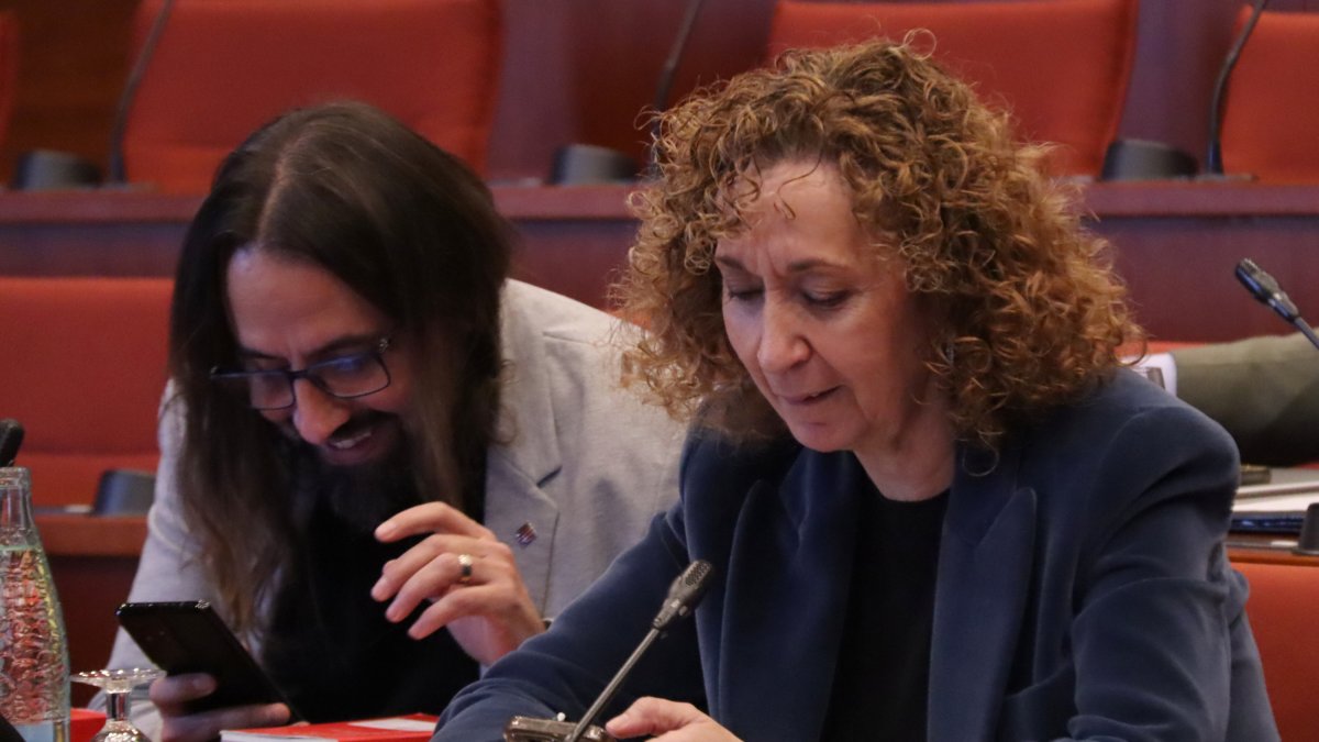 La portavoz de ERC en el Parlament, Ester Capella, a la reunión de la Junta de portavoces este martes