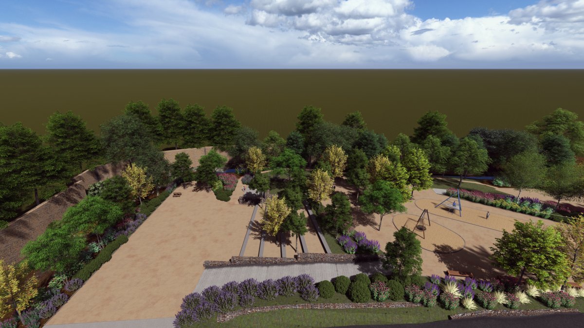 Render del nou parc fluvial.