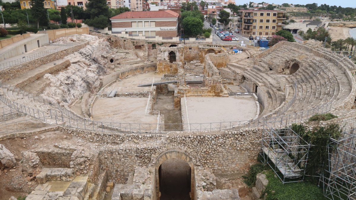 Pla general de l'amfiteatre de Tarragona.