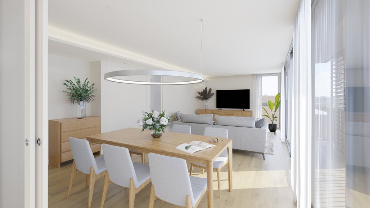 Interior d'un dels pisos projectats pel nou residencial de Via Augusta.