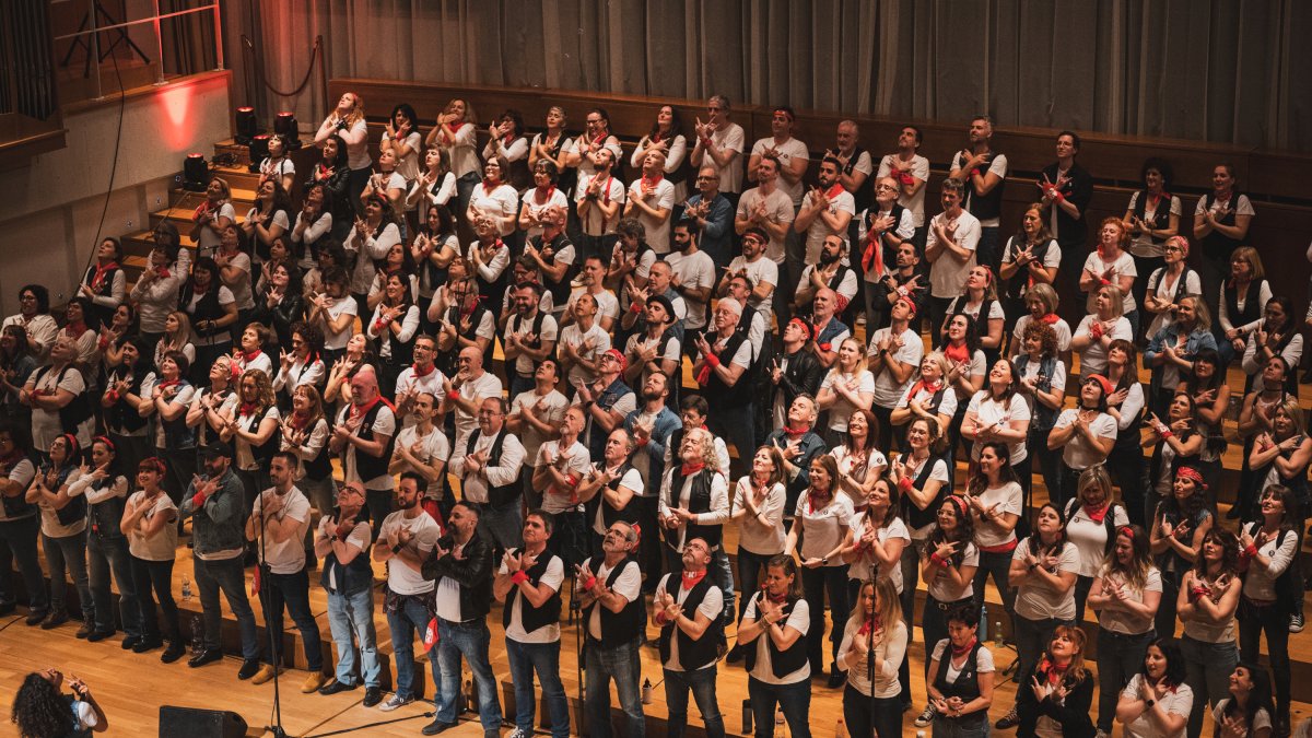 Una de las actuaciones del concierto Rock n'Choirs que se dan por todo Cataluña y España.