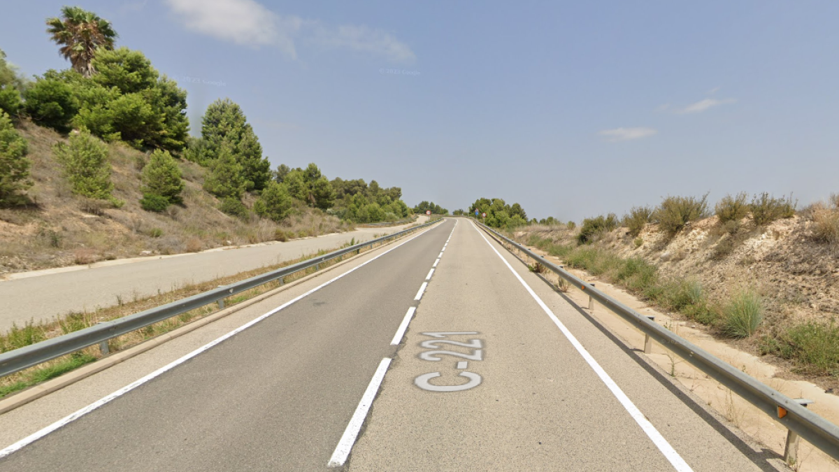 Imagen de la C-221, a la altura de Batea.
