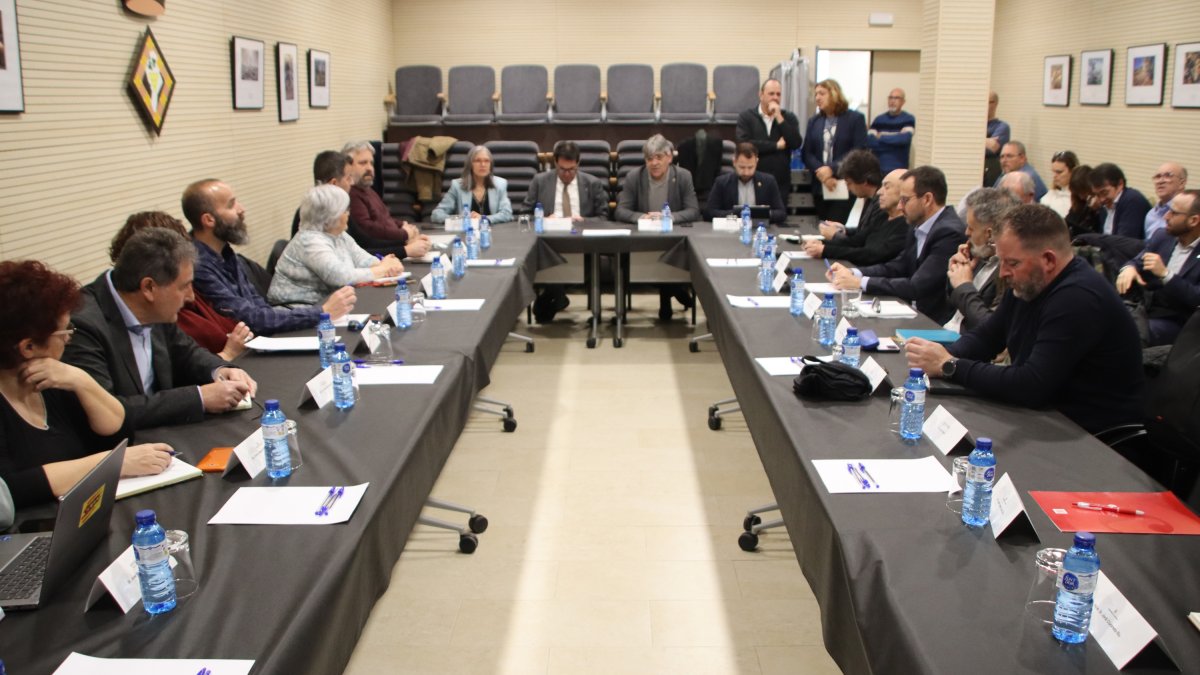 Reunión del órgano de gobierno del Fondo de Transición Nuclear, este martes en el Consejo Comarcal de la Terra Alta.