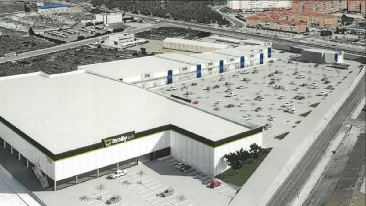 Render de com podria ser el nou centre comercial Family Parc de Tarragona que comptarà amb un gimnàs, un gran supermercat, una benzinera i diversos espais comercials.