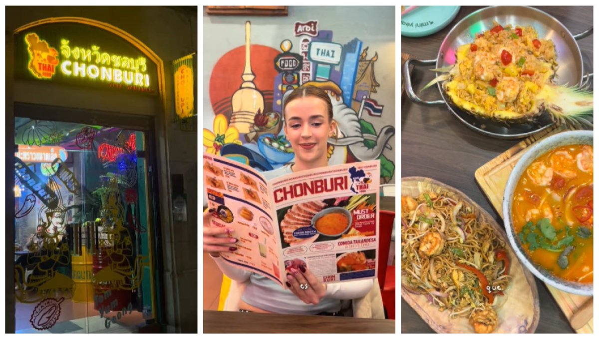 Imágenes de la pareja durante su visita al nuevo restaurante tailandés de Tarragona.