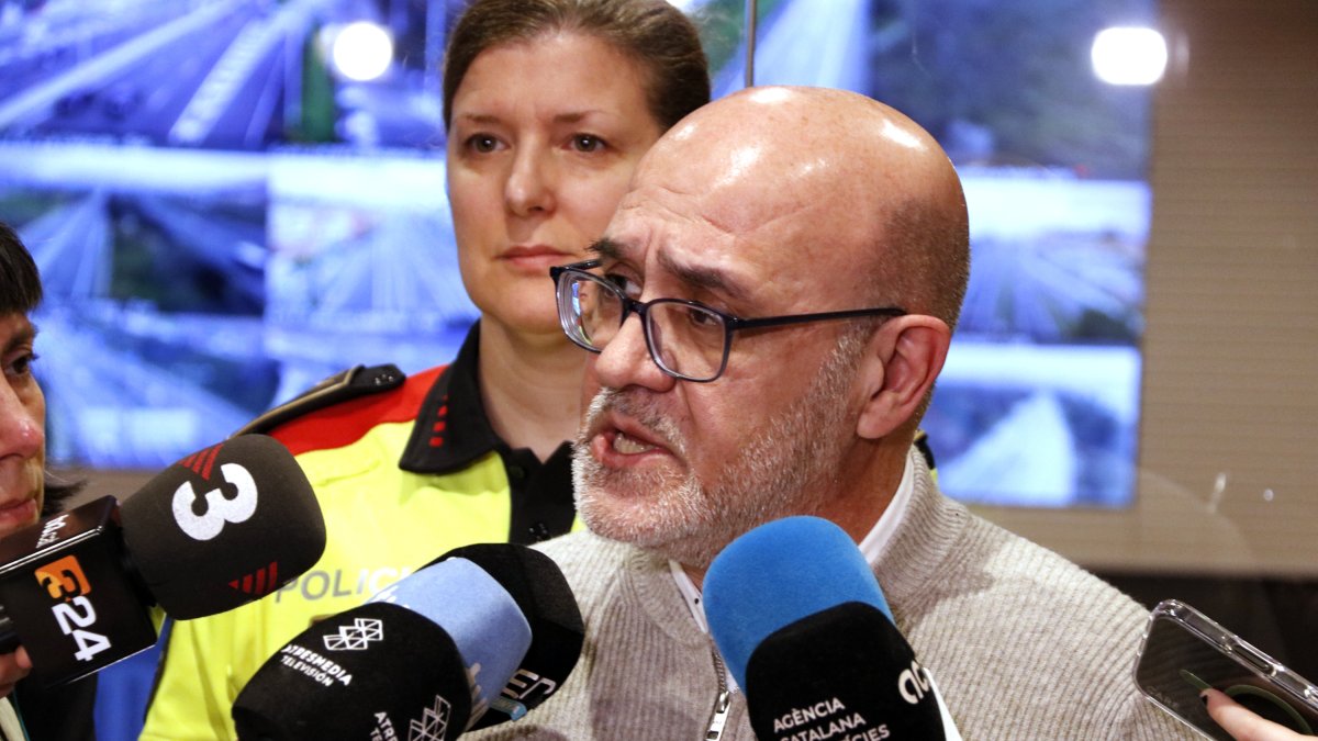 El director del Servicio Catalán de Tráfico (SCT), Ramon Lamiel, valorando la noche trágica de Carnaval en las carreteras catalanas