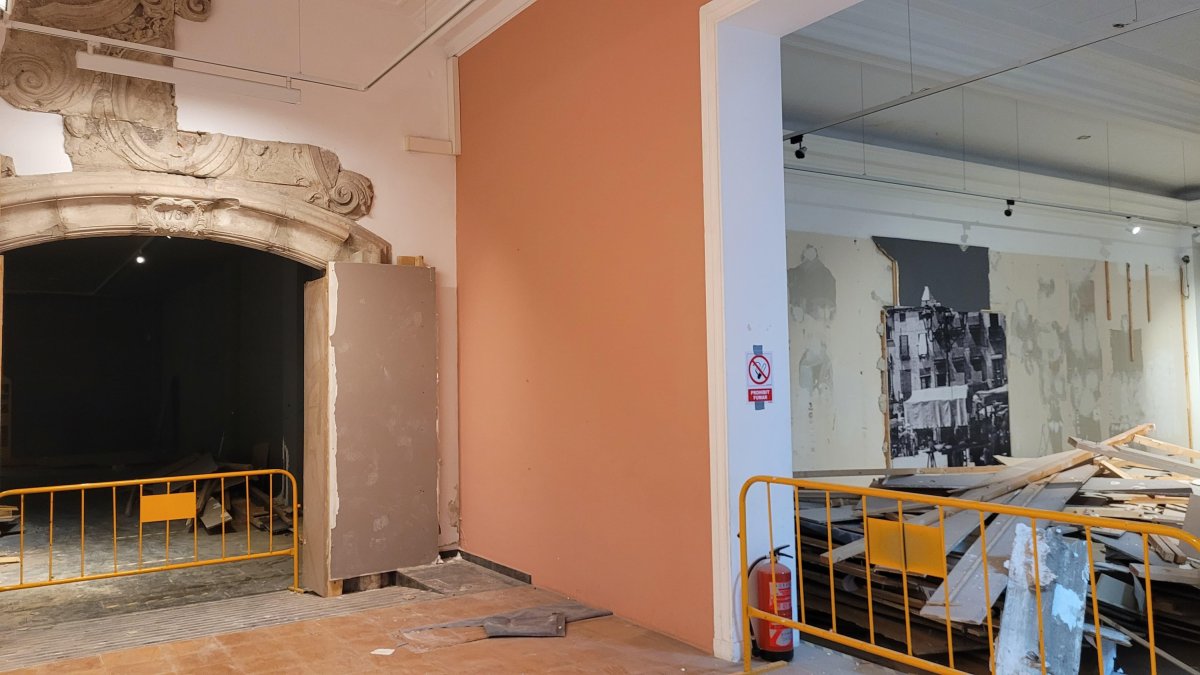 Inici de les obres del Museu d'Art i Història de Reus.