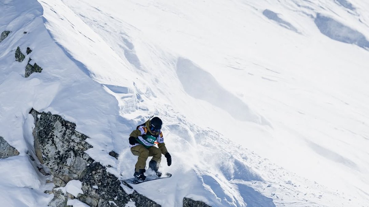 Núria Castán en una de sus actuaciones en el Freeride World Tour.