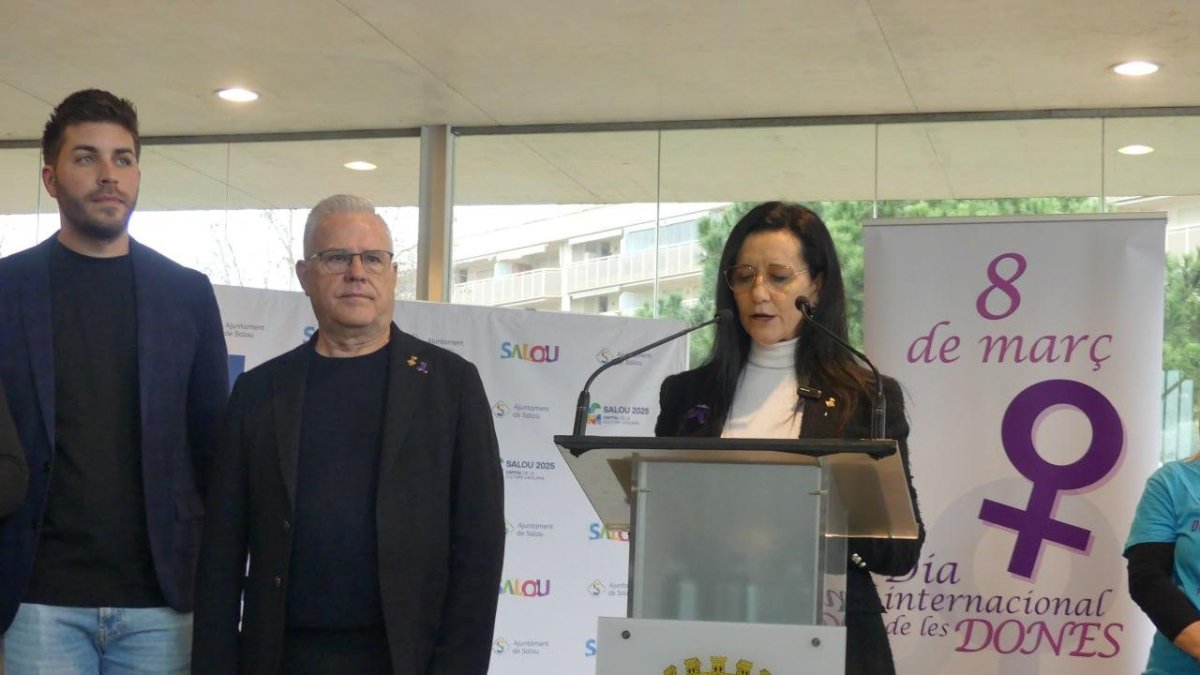 Imagen del acto conmemorativo del 8M