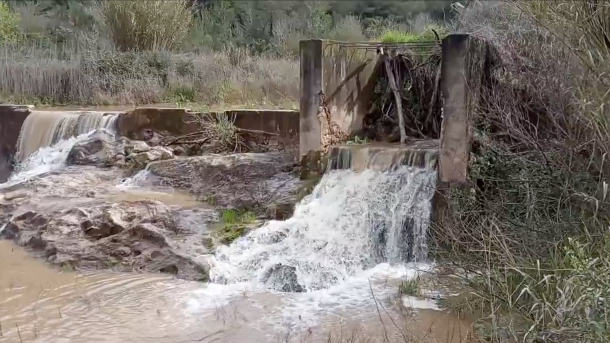 Imagen del río Gaià este domingo al mediodía