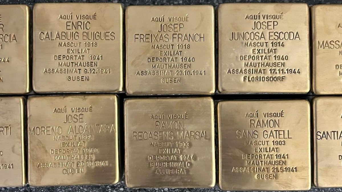 Foto de las Stolperstein de este 2025.