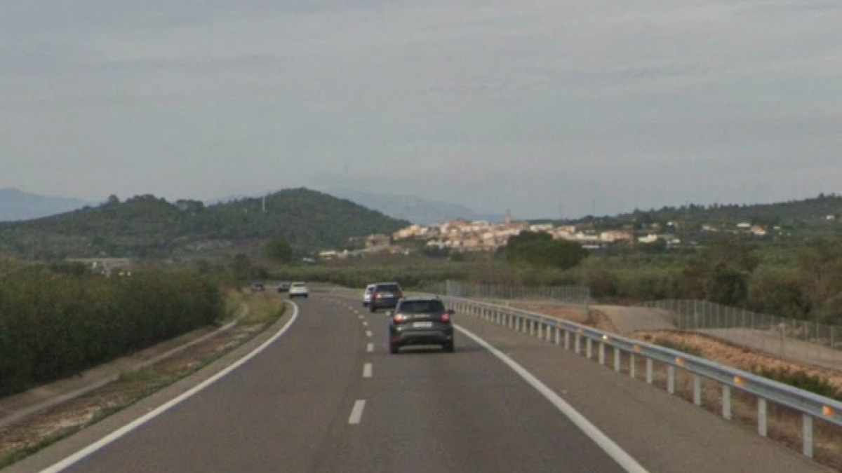 Imatge d'arxiu de l'AP-7 en el seu pas per Ulldecona.