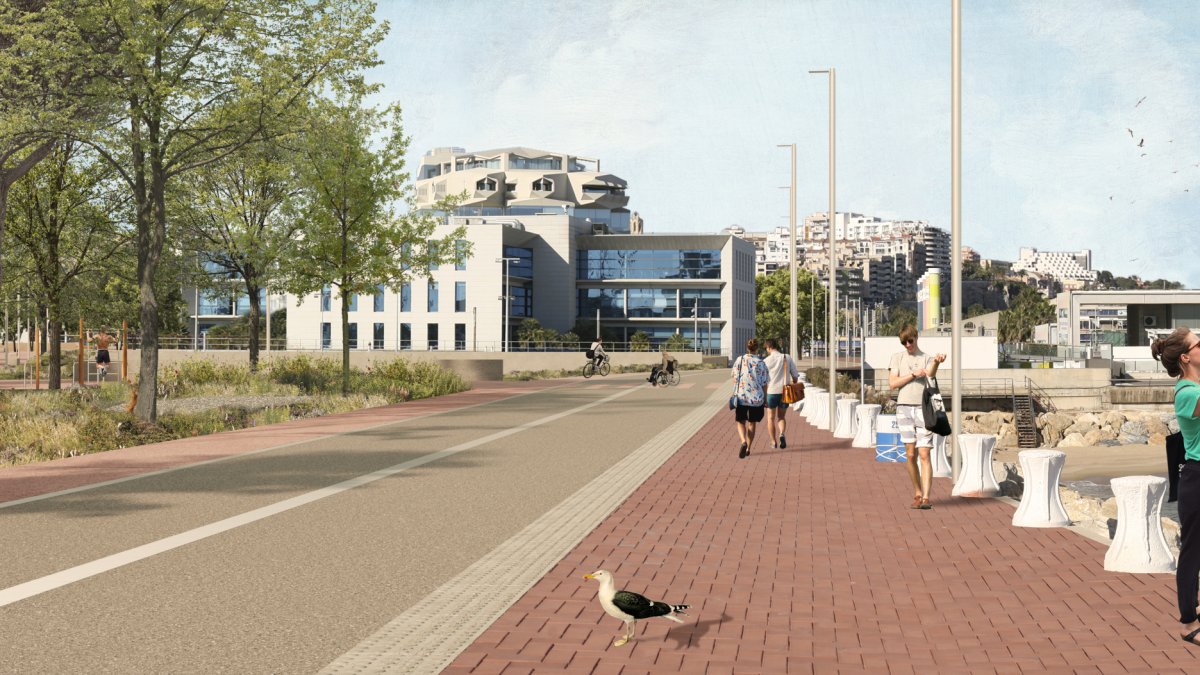 Render del Vial del Mar del Port de Tarragona.