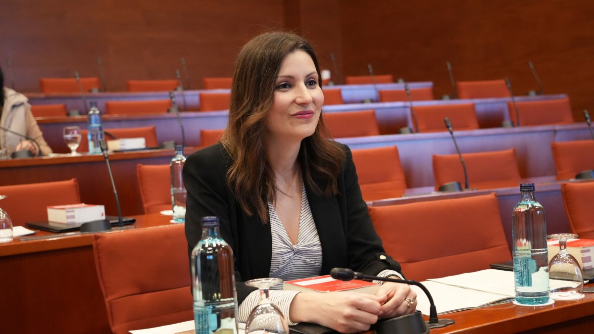 La diputada del PPC Lorena Roldán, durante la Junta de Portavoces