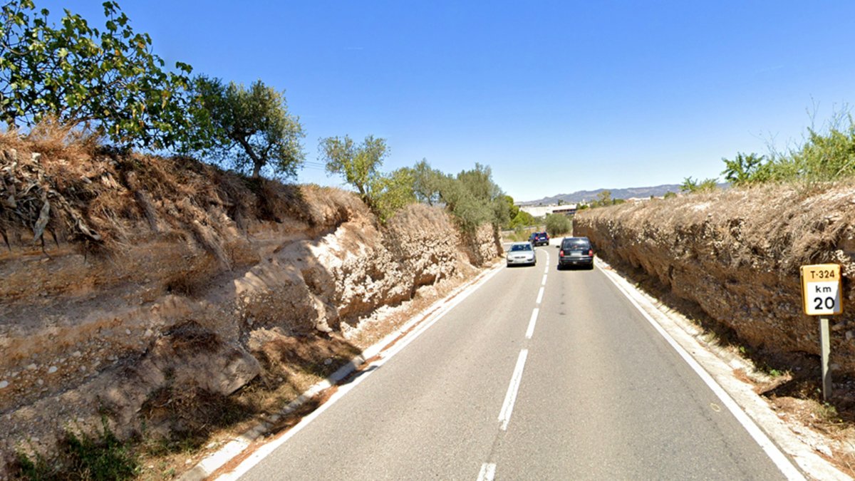 Imatge de l'actual carretera entre Benissanet i Móra d'Ebre