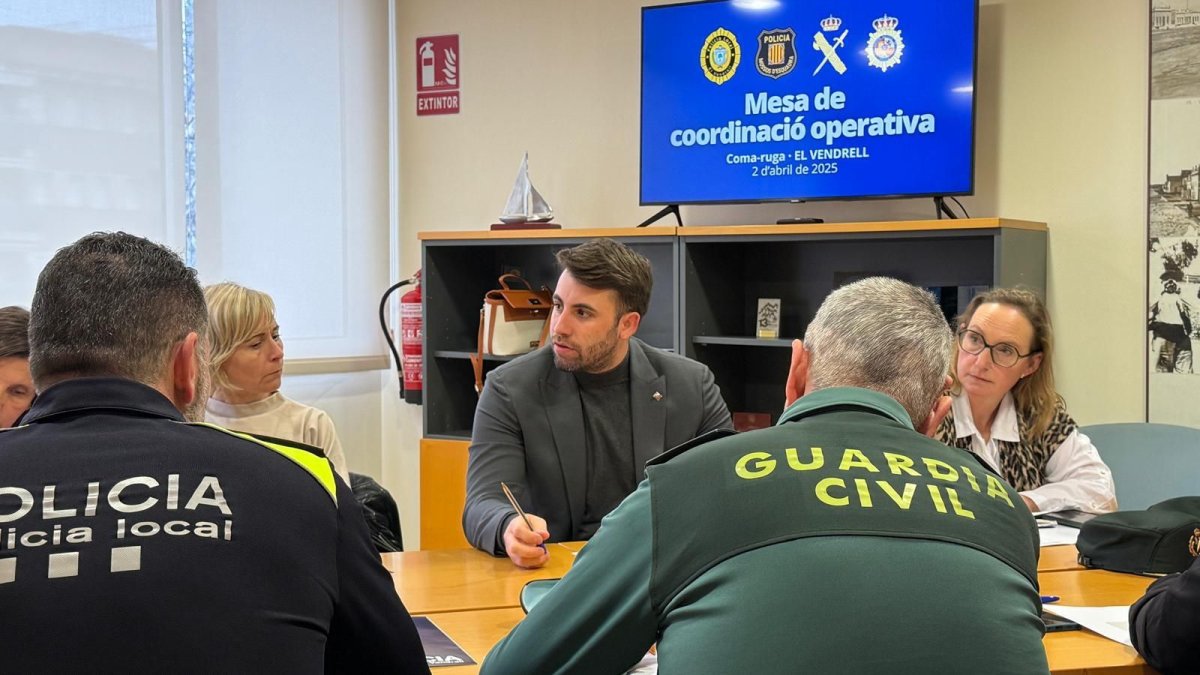 Mesa de Coordinación Operativa de los cuerpos policiales a Coma-ruga.