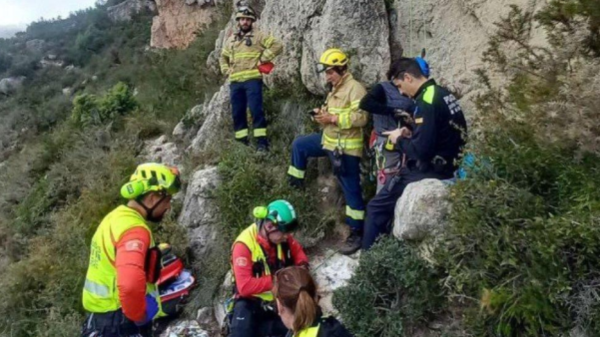 Imagen del momento del rescate.
