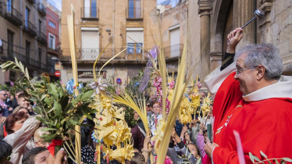 Imatge d'arxiu de la benedicció de les palmes a Reus