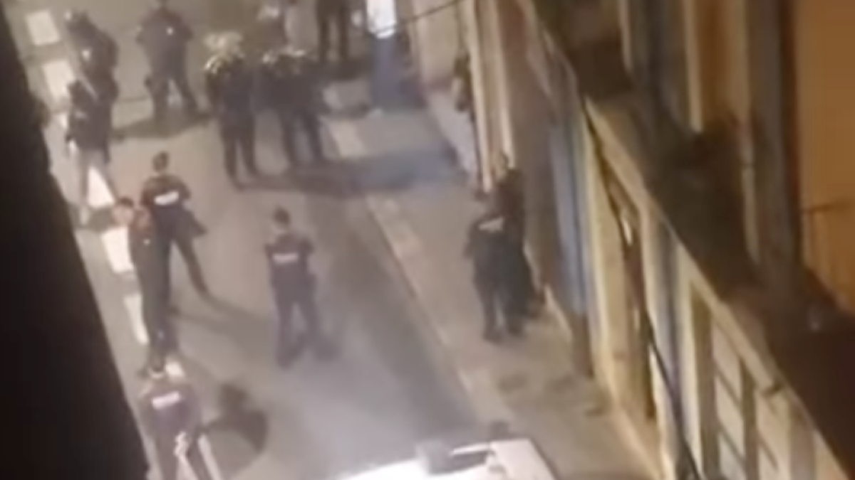 Imatge del dispositiu policial conjunt d'aquesta matinada a Tarragona