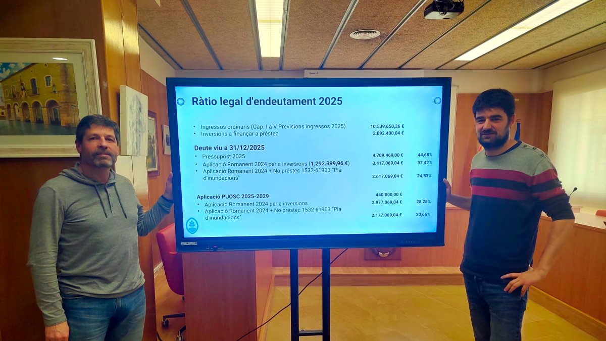 El regidor d'Hisenda, Dani Franquès, amb el coalcalde d'Altafulla, Jordi Molinera.