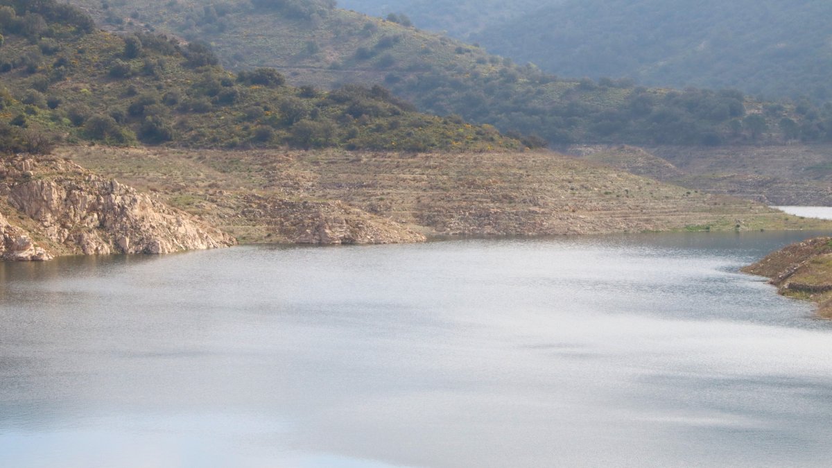 Imatge d’arxiu del pantà de Siurana quan es trobava al 22% de la seva capacitat.