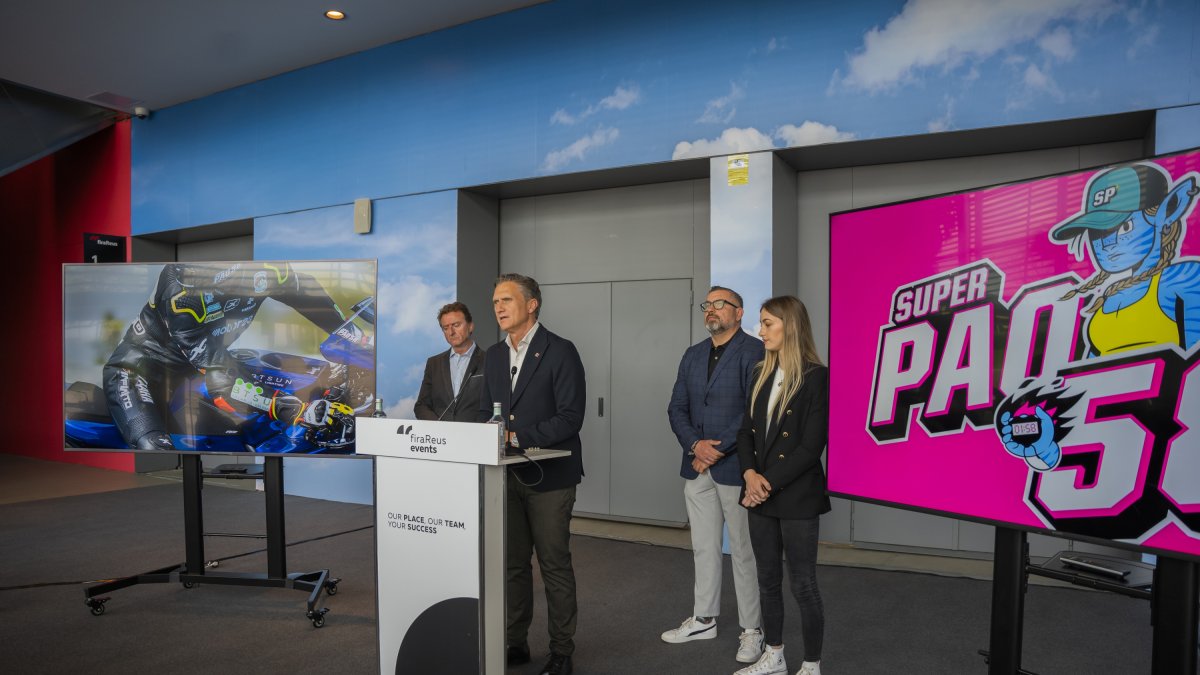 Fotografia de l’acte de presentació de la 17a edició del Saló de la Moto.