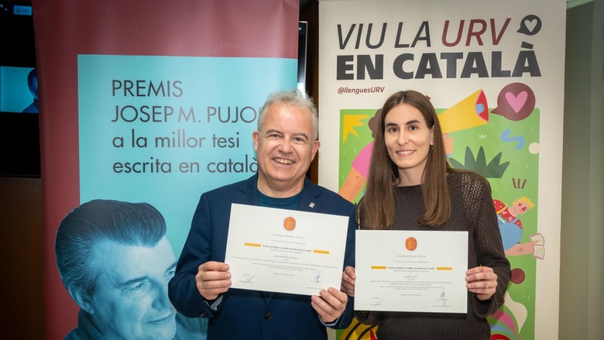 Jordi Bertran y Helena Segú, los dos galardonados.