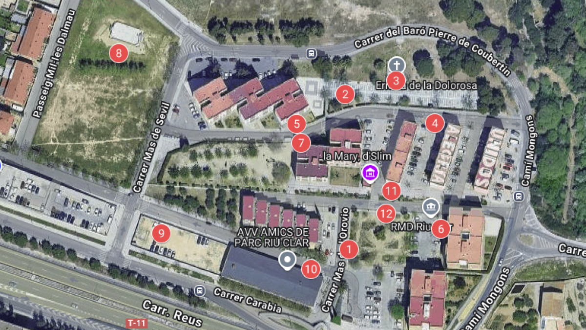 Imagen de la ruta Histórica por el barrio de Parque Riu Clar hecha por estudiantes del Instituto de Educación Secundaria Vidal I Barraquer de Tarragona.