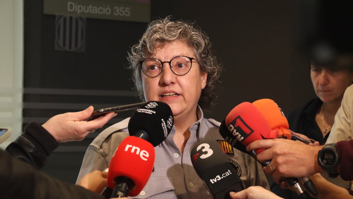 La subdirectora general de Coordinación y Gestión de Emergencias, Imma Solé, en una atención a los medios