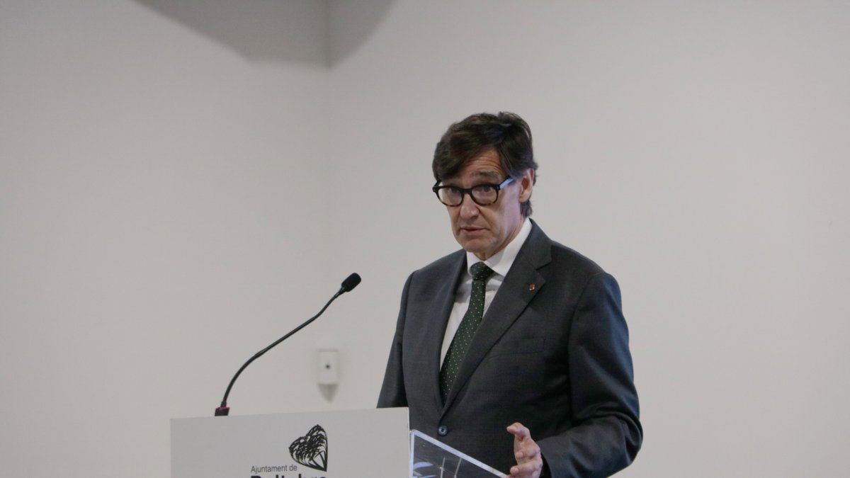 El presidente de la Generalitat, Salvador Illa, a un acto en Deltebre