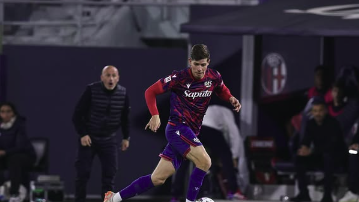 Estanis Pedrola en la semifinal de Coppa Itàlia contra l'Empoli.