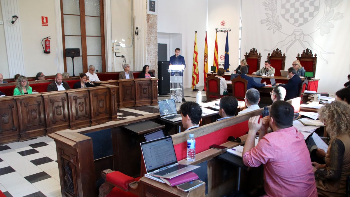Imatge del ple de l'Ajuntament de Tarragona d'aquest divendres.