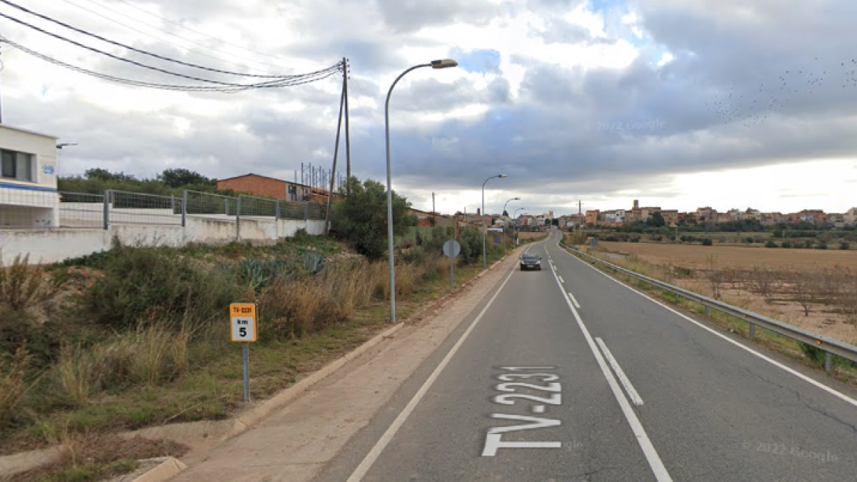 Imatge del punt quilomètric 5 de la TV-2231, lloc on han tingut lloc els fets