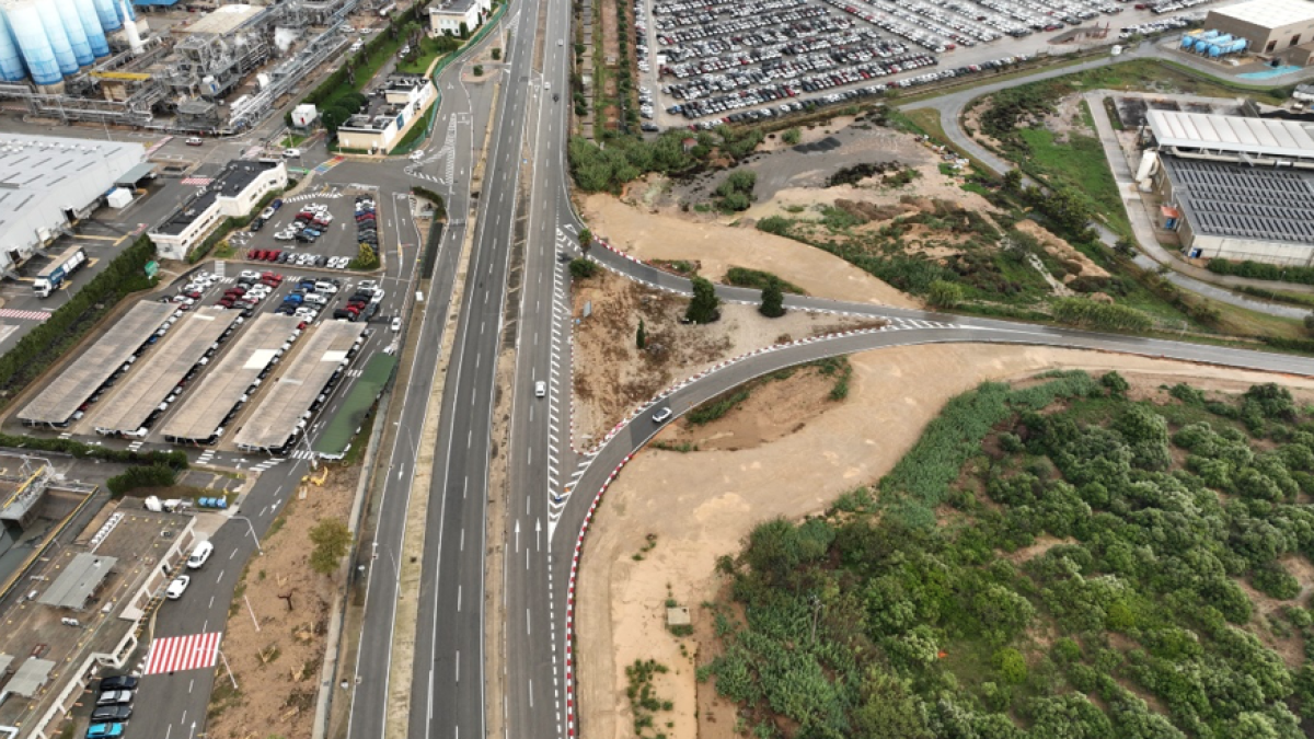 Imatge dels treballs als accessos.