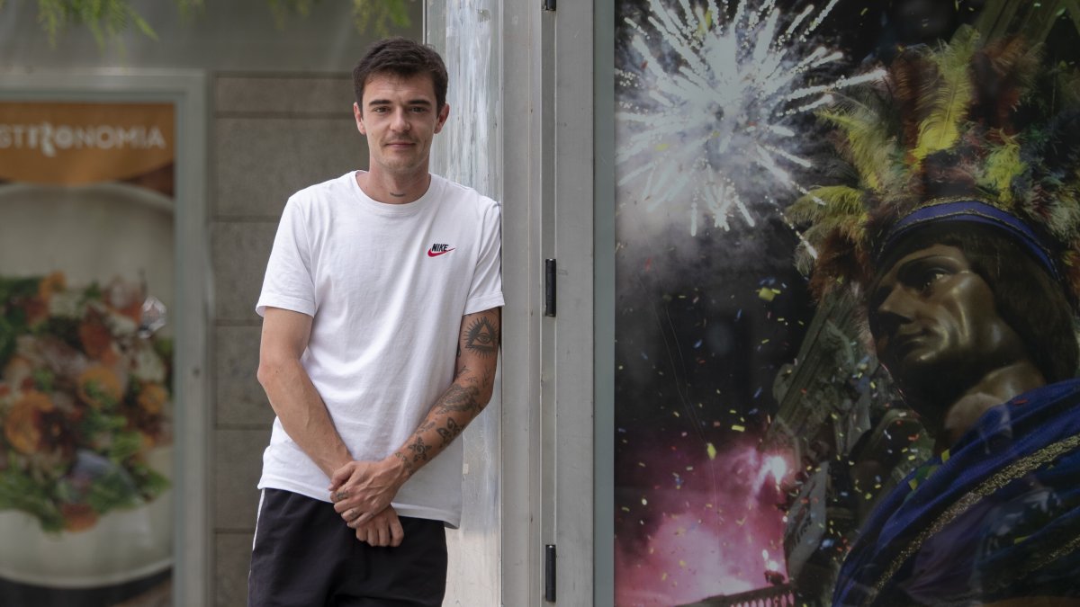 Fotografia de Dídac Masdéu, president de la Coordinadora de Barraques de Reus