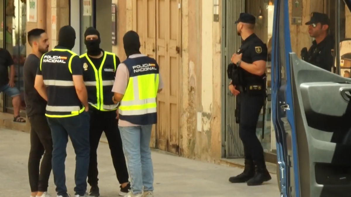Imagen del dispositivo policial en Montblanc.