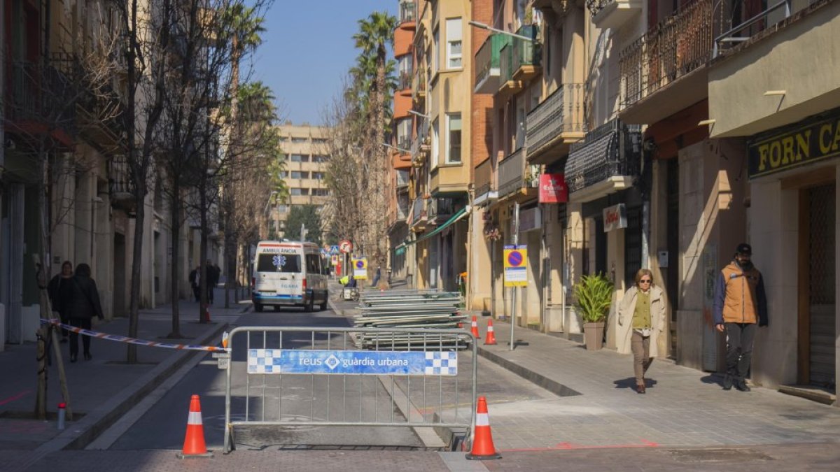 Imagen de archivo de las obras de la calle Ample.