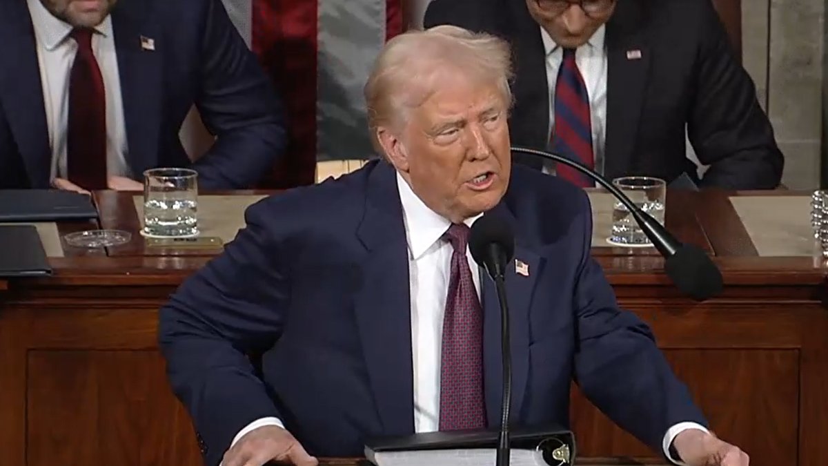Imagen de archivo del presidente de los Estados Unidos, Donald Trump, en un discurso ante el Congreso de los EE.UU.