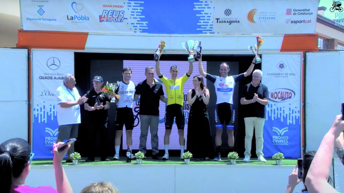 Imatge dels tres guanyadors de la prova ciclista tarragonina