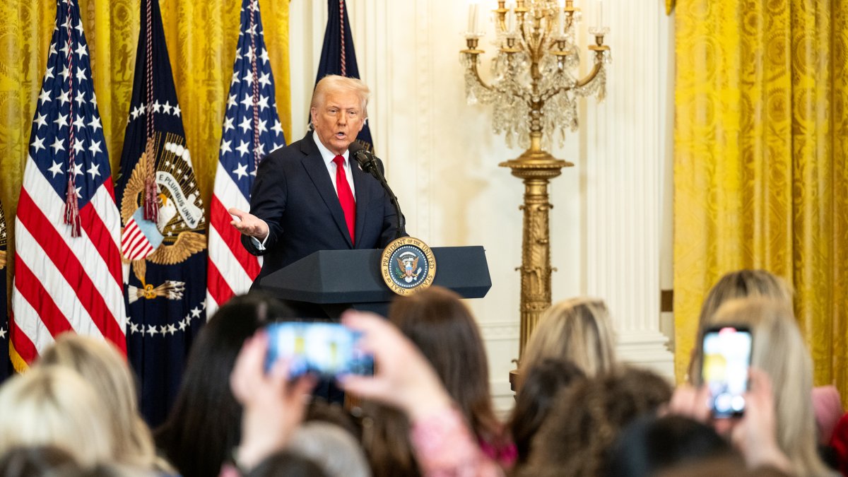 El president dels EUA, Donald Trump, en la celebració del Mes de la Història de les Dones.